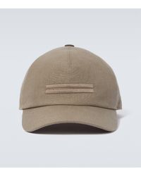 Zegna - Embroidered Linen Baseball Cap - Lyst