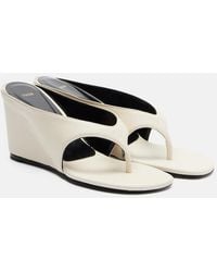 Jude - Yaga Leather Wedge Thong Sandals - Lyst