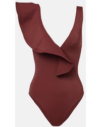 Johanna Ortiz - Boleros Asymmetric Ruffled Swimsuit - Lyst