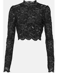 Rabanne - Top in pizzo floreale - Lyst