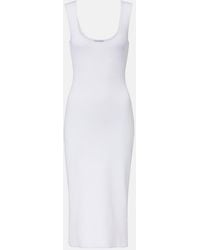 Bottega Veneta - Chain-Detail Ribbed-Knit Midi Dress - Lyst
