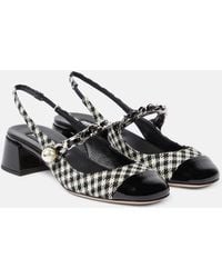 Miu Miu - Slingback-Pumps Mit Lackleder - Lyst