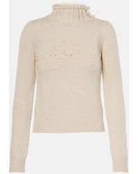 Valentino - Wool And Cashmere-Blend Sweater - Lyst
