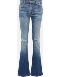 7 For All Mankind - Jean bootcut Tailorless a taille mi-haute - Lyst