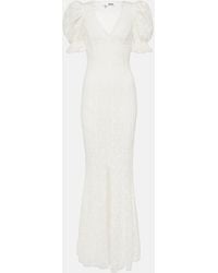 ROTATE BIRGER CHRISTENSEN - Bridal Puff-sleeve Lace Maxi Dress - Lyst