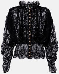 Self-Portrait - Lace Blouse - Lyst