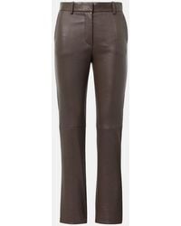 JOSEPH - Coleman Leather Slim Pants - Lyst