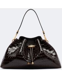 Jimmy Choo - Cinch Medium Croc-Effect Leather Bucket Bag - Lyst