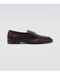 The Row - Loafers Soft Aus Leder - Lyst