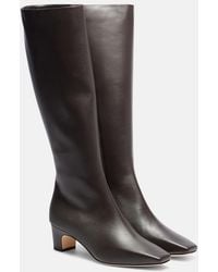 Manolo Blahnik - Ofara Leather Knee-High Boots - Lyst