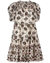 Ulla Johnson - Cassian Floral Cotton-Blend Midi Dress - Lyst