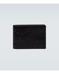 Gucci Brieftasche aus geprägtem gg leder - Schwarz