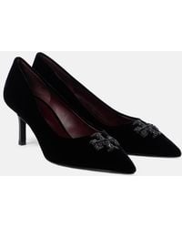 Tory Burch - Eleanor Pave 65 Velvet Pumps - Lyst