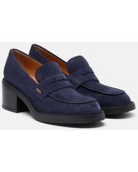 Tod's - Suede Loafer Pumps - Lyst