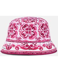 Dolce & Gabbana - Majolica Printed Bucket Hat - Lyst