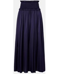 Zimmermann - Dream Shirred Silk Maxi Skirt - Lyst