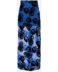 Nina Ricci - Devore Velvet Maxi Skirt - Lyst