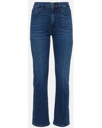 FRAME - Le High Straight Mid-Rise Jeans - Lyst