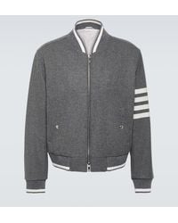 Thom Browne - 4-bar Wool And Cashmere Blouson Jacket - Lyst