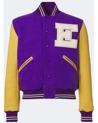 ERL - Leather-Trimmed Wool-Blend Bomber Jacket - Lyst
