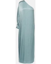 STAUD - Sonia One-Shoulder Satin Maxi Dress - Lyst