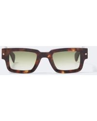 sato - Cervantes Tortoiseshell Rectangular Sunglasses - Lyst