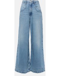 FRAME - The Skater High-Rise Wide-Leg Jeans - Lyst
