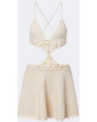 retroféte - Aisola Cotton-Blend Crochet Minidress - Lyst