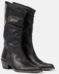 KHAITE - Clive Leather Mid-Calf Boots - Lyst
