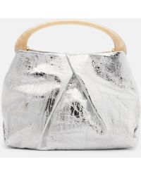 Dries Van Noten - Crisp Mini Metallic Leather Top-Handle Bag - Lyst