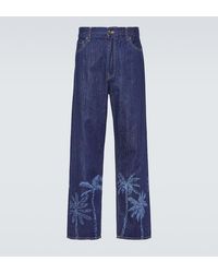 Alanui - Jungle Printed Straight Jeans - Lyst