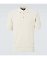 Dolce & Gabbana - Dg Knitted Cotton Polo Shirt - Lyst