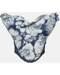 Vivienne Westwood - Sunday Floral Denim Corset Top - Lyst