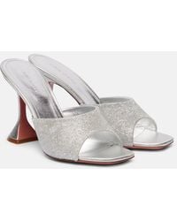 AMINA MUADDI - Lupita 95 Embellished Leather Mules - Lyst