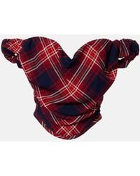 Vivienne Westwood - Sunday Off-Shoulder Plaid Bustier Top - Lyst