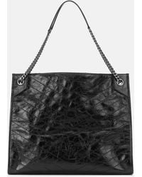 Saint Laurent - Niki Large Leather Tote - Lyst