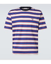 Prada - Striped Cotton Jersey T-Shirt - Lyst