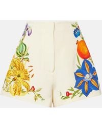 ALÉMAIS - Flores Floral High-Rise Shorts - Lyst