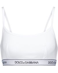 Dolce & Gabbana Bralette aus Jersey - Weiß