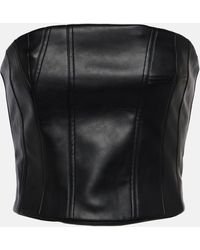 Amiri - Faux Leather Bustier Top - Lyst