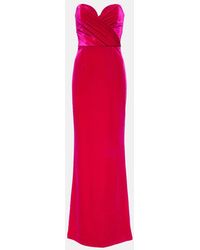 Rebecca Vallance - Bernadette Strapless Velvet Gown - Lyst
