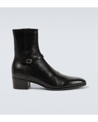Saint Laurent - Vlad 45 Leather Ankle Boots - Lyst