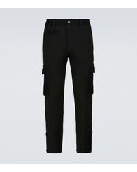 Dolce & Gabbana Wool-blend Cargo Trousers - Black