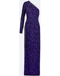 Gucci - Sequined One-Shoulder Silk Gown - Lyst