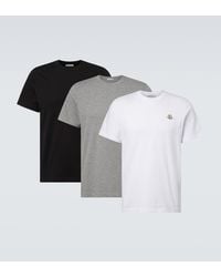 Moncler - Set Of 3 Cotton Jersey T-Shirts - Lyst