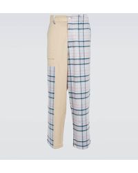The Elder Statesman - Pantaloni in lana, seta e cashmere a quadri - Lyst