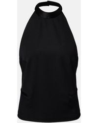 McQueen - Wool Grain De Poudre Top - Lyst