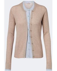 Acne Studios - Layered Silk And Wool Cardigan - Lyst