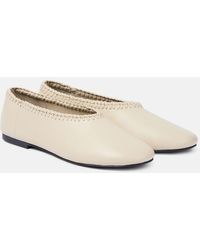 A.Emery - Park Embroidered Leather Ballet Flats - Lyst