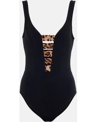 Karla Colletto - Leopard-print Strap-detail Swimsuit - Lyst